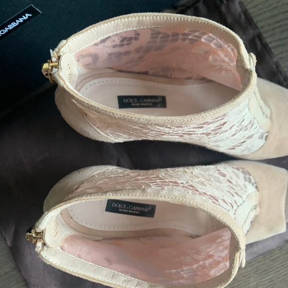 Dolce and gabbana dusty pink peep toe booties - Picture 3 of 5